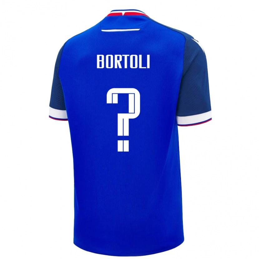 Danxen Men Slovakia Marco Bortoli #0 Blue White Home Jersey 26-28 T-Shirt