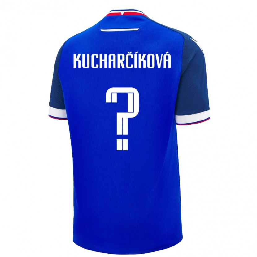 Danxen Men Slovakia Dominika Kucharčíková #0 Blue White Home Jersey 26-28 T-Shirt
