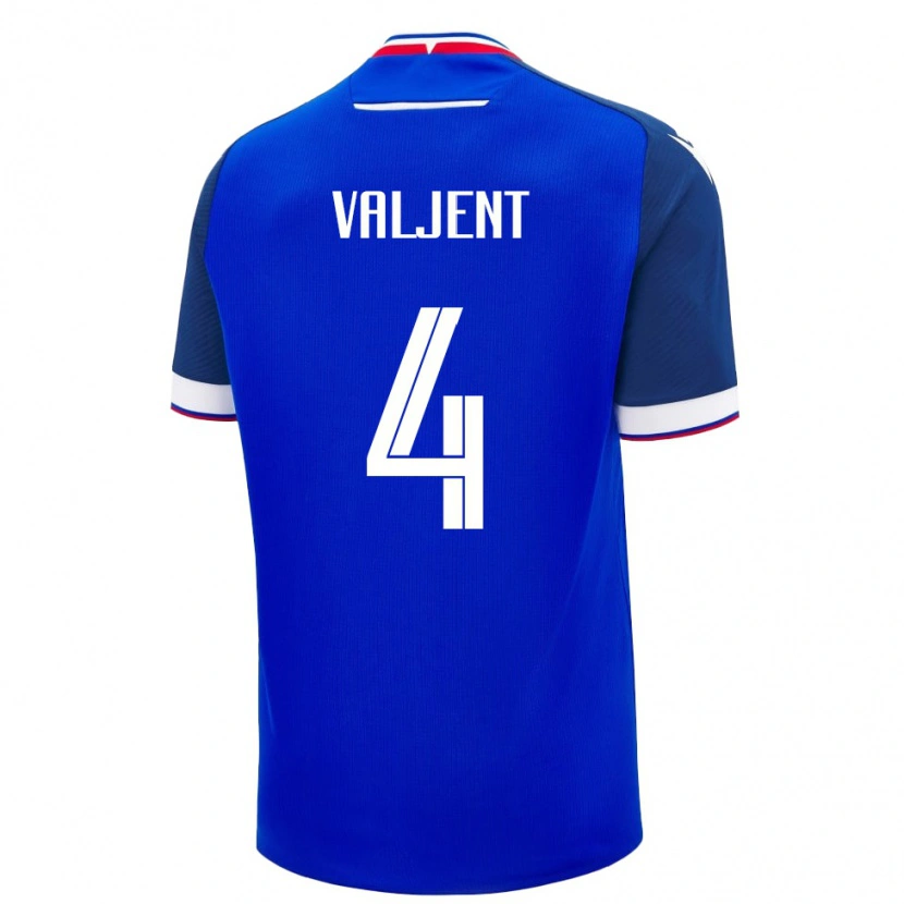 Danxen Men Slovakia Martin Valjent #4 Blue White Home Jersey 26-28 T-Shirt