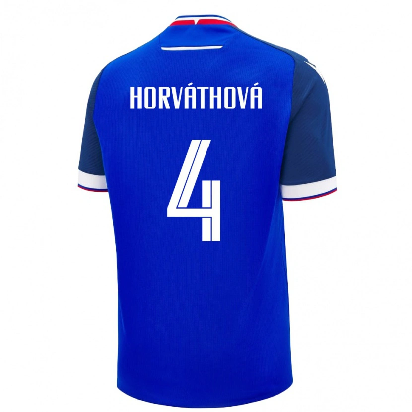 Danxen Men Slovakia Andrea Horváthová #4 Blue White Home Jersey 26-28 T-Shirt