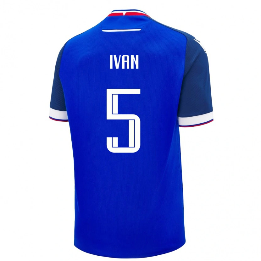 Danxen Men Slovakia Matus Ivan #5 Blue White Home Jersey 26-28 T-Shirt