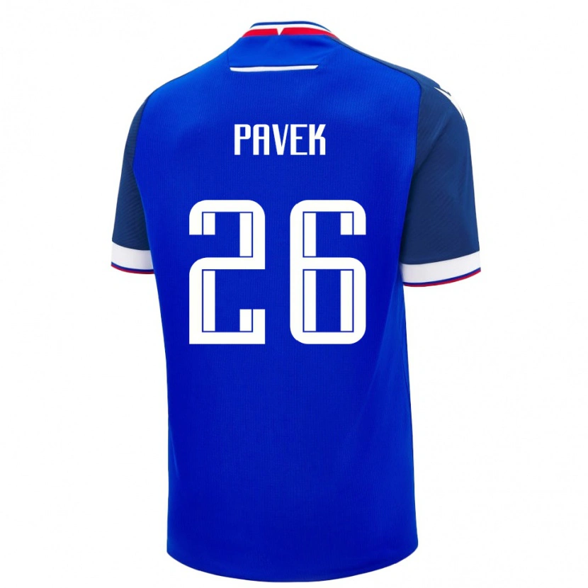 Danxen Men Slovakia Hugo Pavek #26 Blue White Home Jersey 26-28 T-Shirt