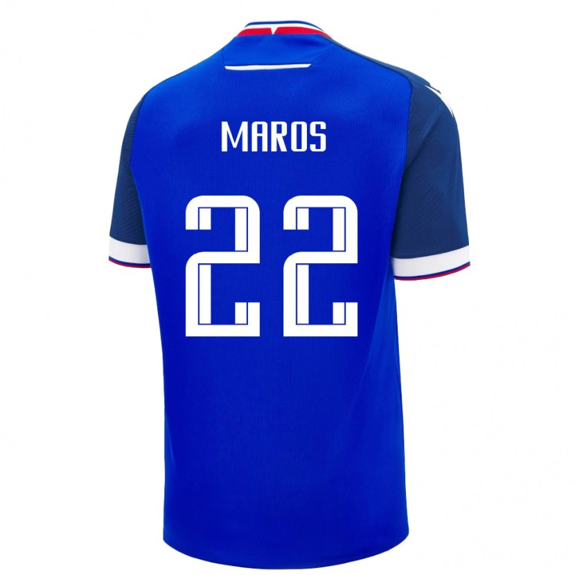 Danxen Men Slovakia Alexej Maros #22 Blue White Home Jersey 26-28 T-Shirt