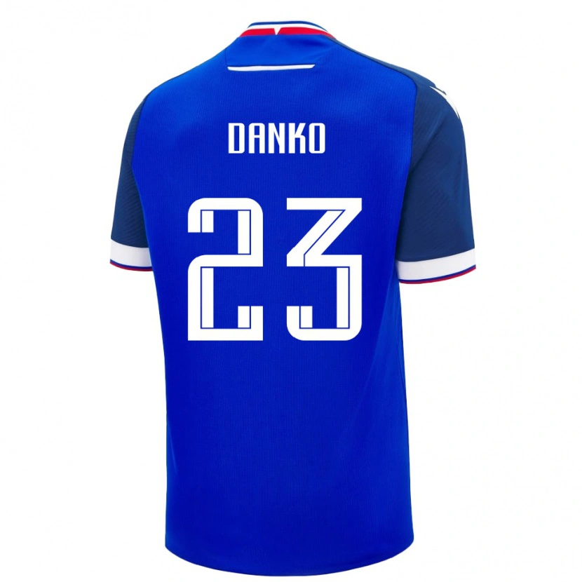 Danxen Men Slovakia Adam Danko #23 Blue White Home Jersey 26-28 T-Shirt