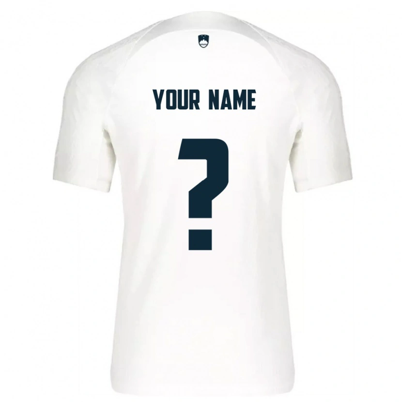 Danxen Men Slovenia Your Name #0 White Blue Home Jersey 26-28 T-Shirt