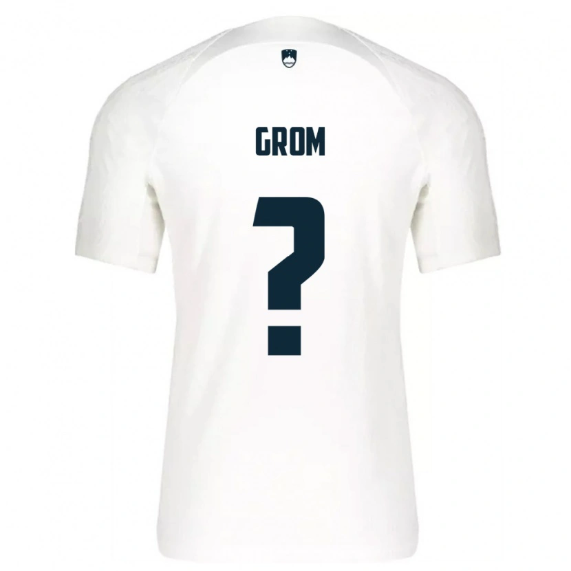 Danxen Men Slovenia Artem Grom #0 White Blue Home Jersey 26-28 T-Shirt