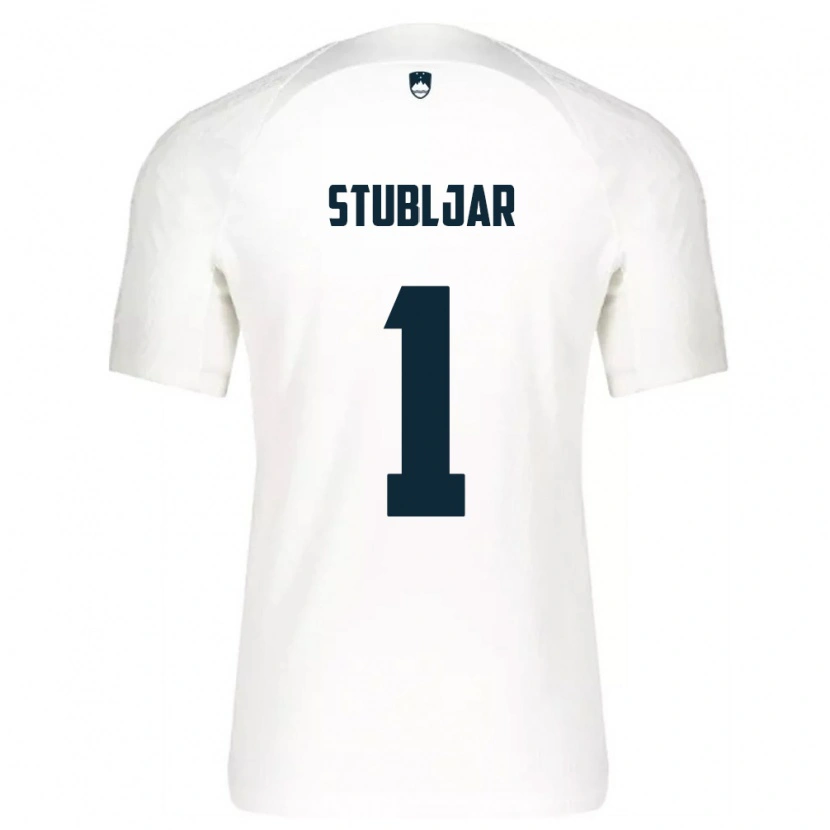 Danxen Men Slovenia Lovro Stubljar #1 White Blue Home Jersey 26-28 T-Shirt
