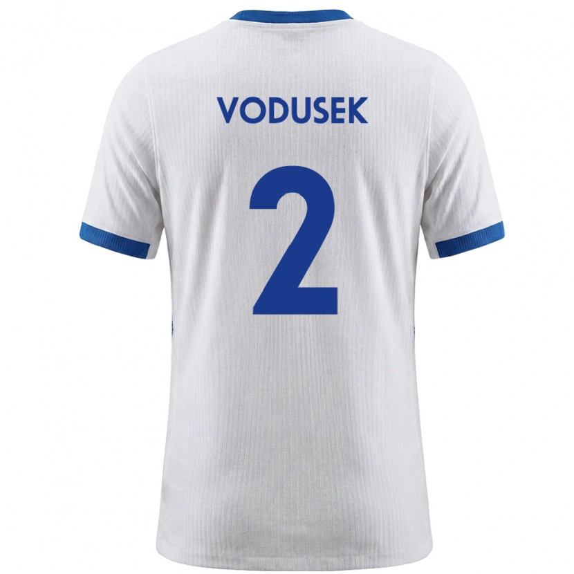 Danxen Men Slovenia Luka Vodusek #2 White Blue Home Jersey 26-28 T-Shirt