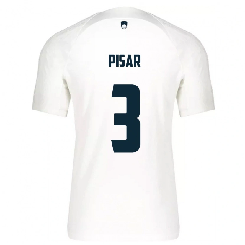 Danxen Men Slovenia Leo Pisar #3 White Blue Home Jersey 26-28 T-Shirt