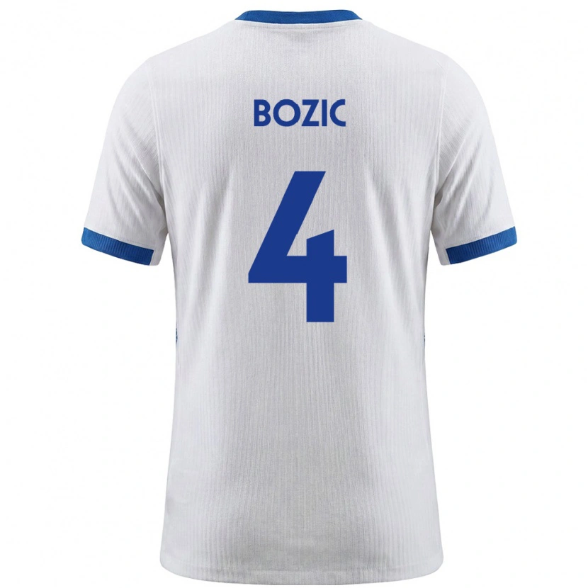 Danxen Men Slovenia Viktor Bozic #4 White Blue Home Jersey 26-28 T-Shirt
