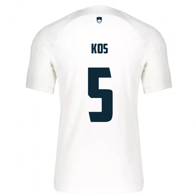 Danxen Men Slovenia Evelina Kos #5 White Blue Home Jersey 26-28 T-Shirt