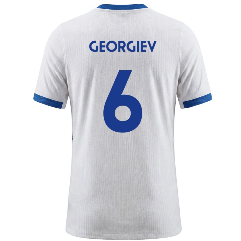 Danxen Men Slovenia Luka Georgiev #6 White Blue Home Jersey 26-28 T-Shirt
