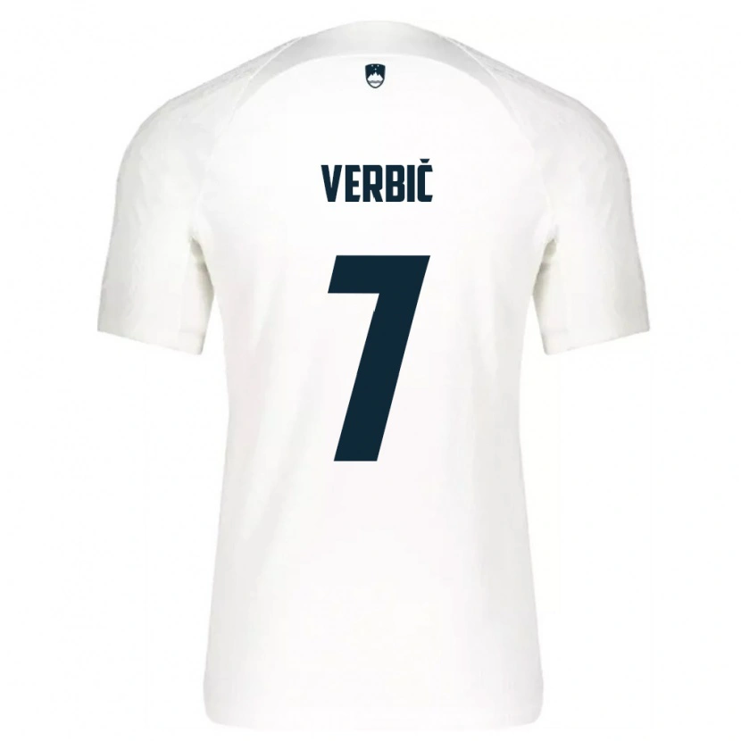 Danxen Men Slovenia Benjamin Verbic #7 White Blue Home Jersey 26-28 T-Shirt