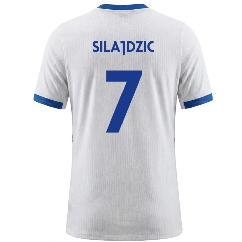 Danxen Men Slovenia Riad Silajdzic #7 White Blue Home Jersey 26-28 T-Shirt