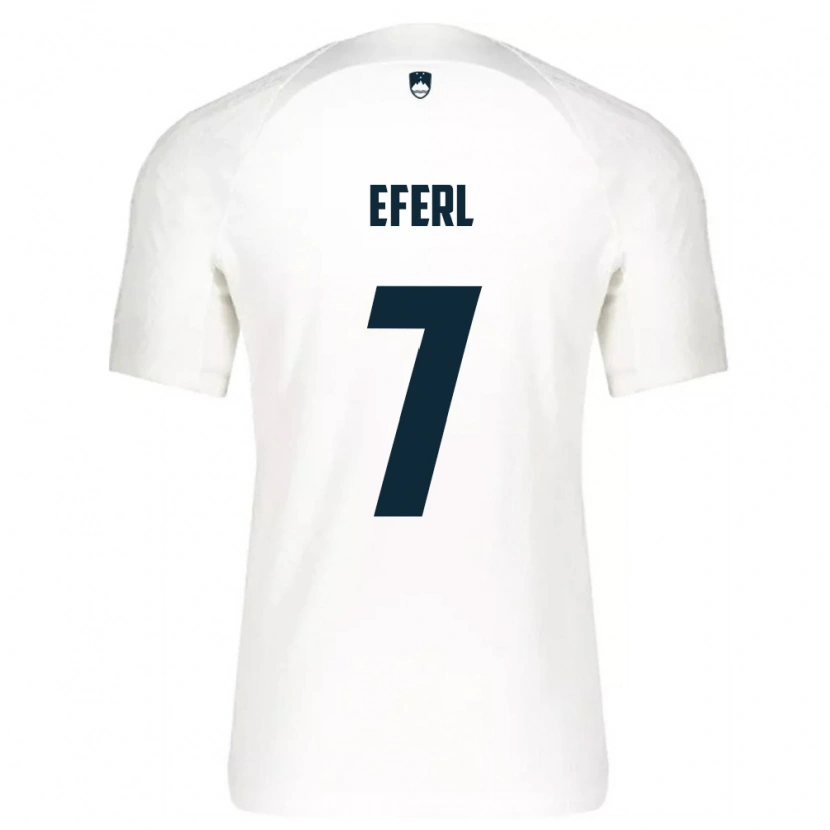 Danxen Men Slovenia Anja Eferl #7 White Blue Home Jersey 26-28 T-Shirt