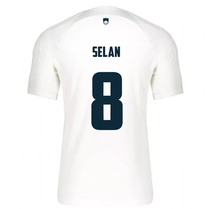 Danxen Men Slovenia Beno Selan #8 White Blue Home Jersey 26-28 T-Shirt