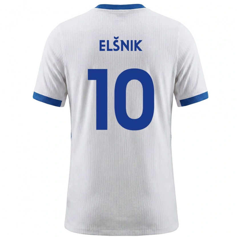 Danxen Men Slovenia Timi Max Elsnik #10 White Blue Home Jersey 26-28 T-Shirt