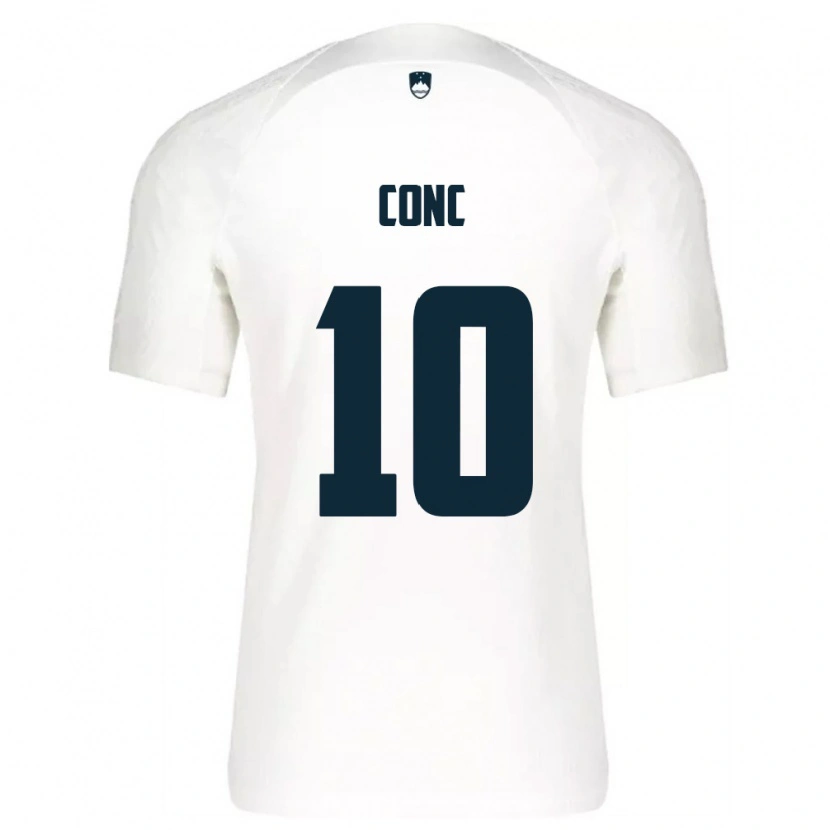 Danxen Men Slovenia Dominika Čonč #10 White Blue Home Jersey 26-28 T-Shirt