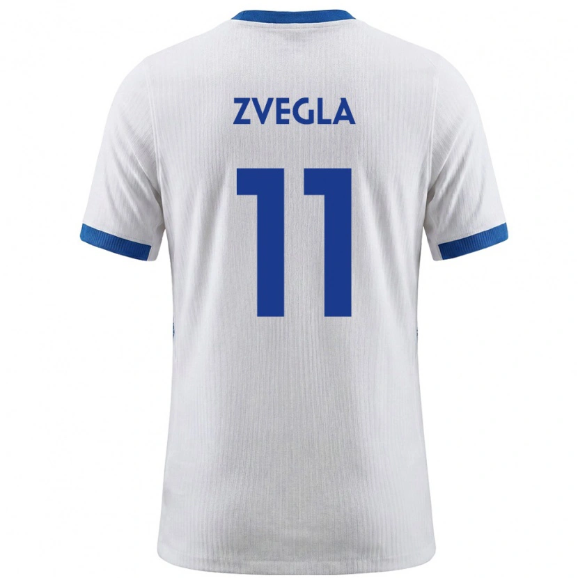 Danxen Men Slovenia Noel Zvegla #11 White Blue Home Jersey 26-28 T-Shirt