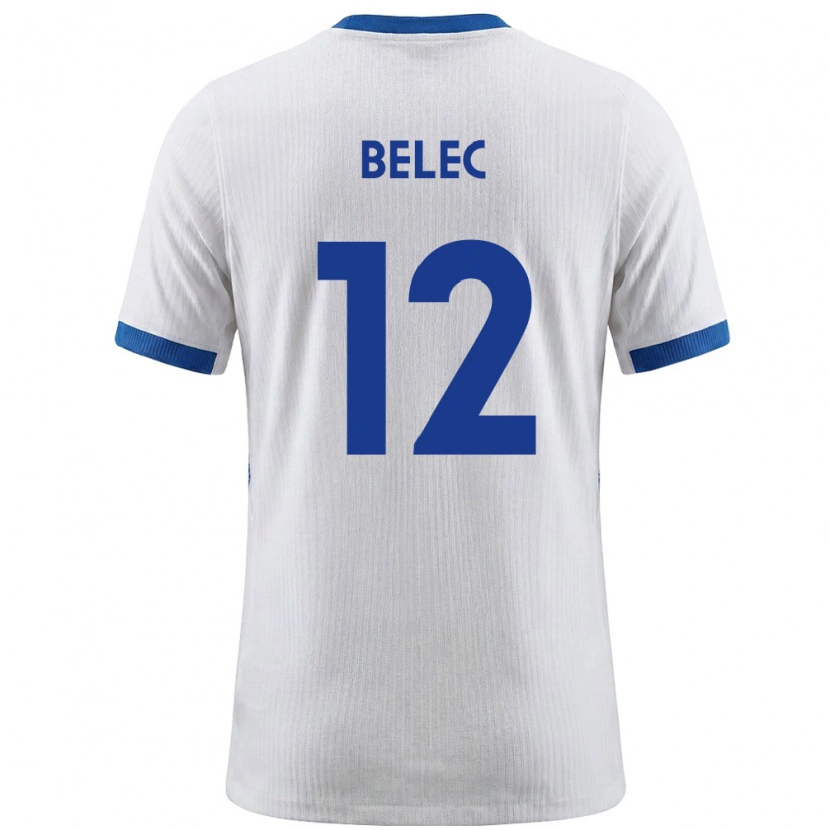 Danxen Men Slovenia Vid Belec #12 White Blue Home Jersey 26-28 T-Shirt