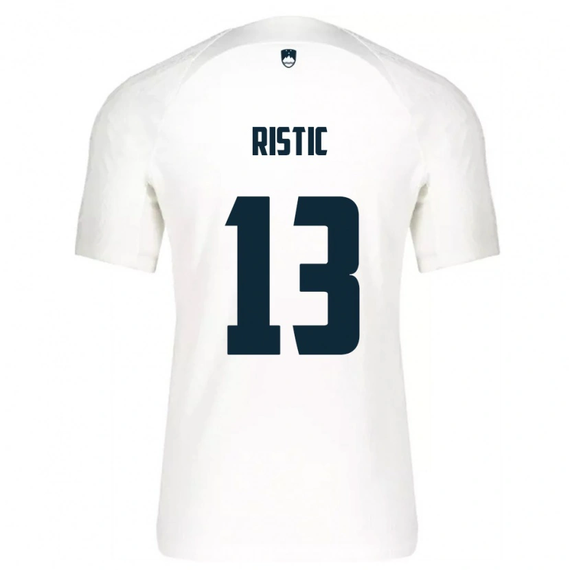 Danxen Men Slovenia Aleks Ristic #13 White Blue Home Jersey 26-28 T-Shirt