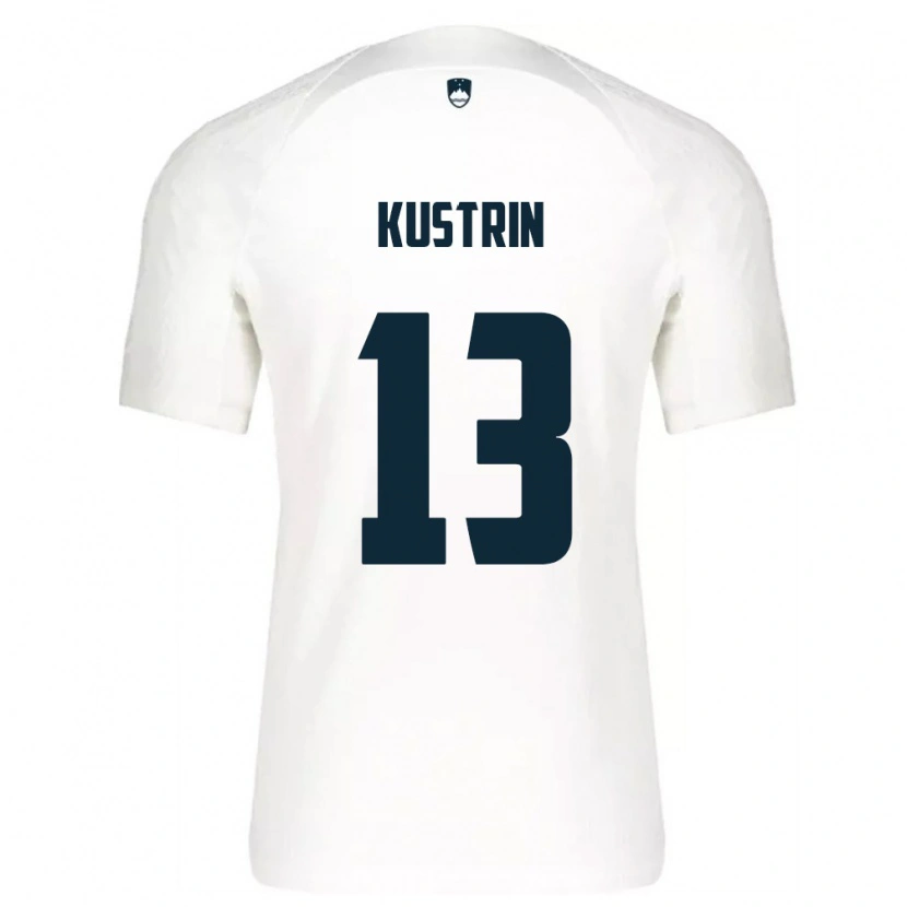 Danxen Men Slovenia Zala Kuštrin #13 White Blue Home Jersey 26-28 T-Shirt