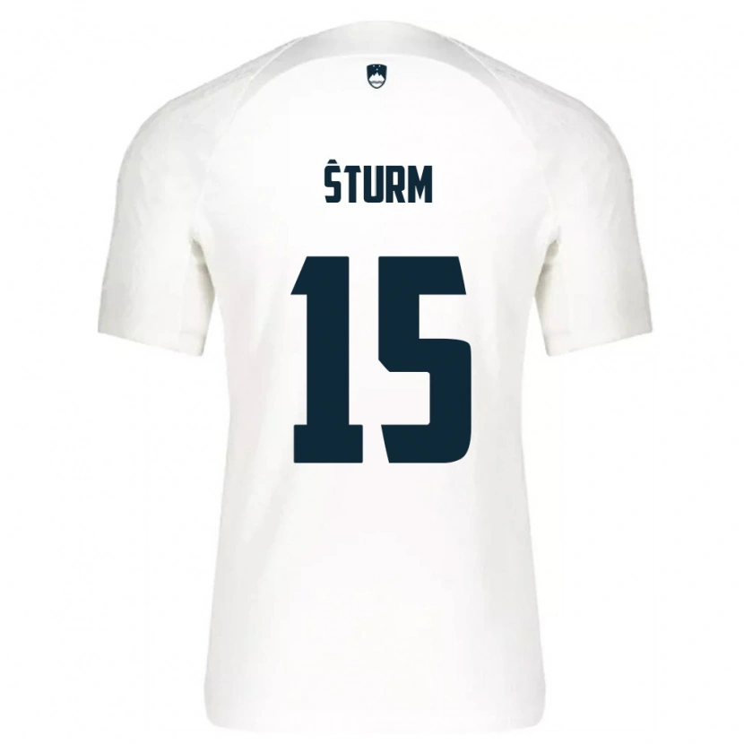 Danxen Men Slovenia Danijel Sturm #15 White Blue Home Jersey 26-28 T-Shirt