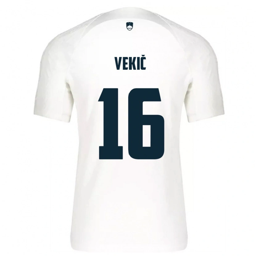 Danxen Men Slovenia Igor Vekic #16 White Blue Home Jersey 26-28 T-Shirt