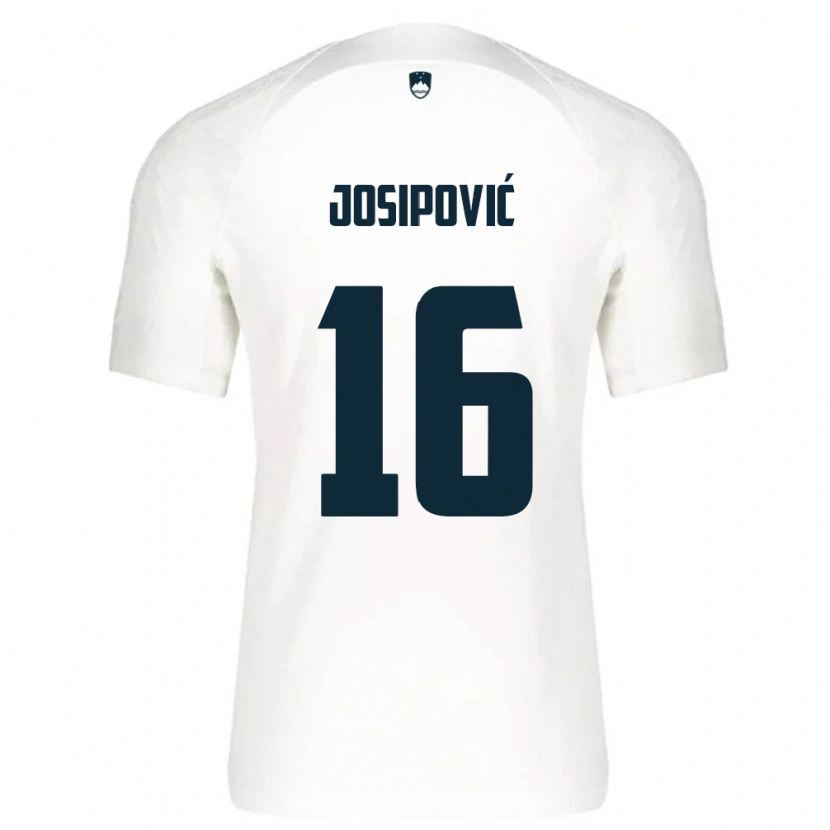 Danxen Men Slovenia Aleksej Josipović #16 White Blue Home Jersey 26-28 T-Shirt