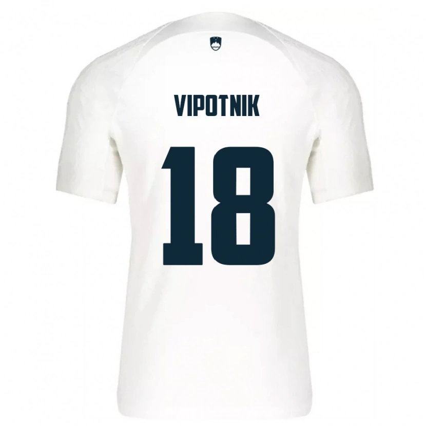 Danxen Men Slovenia Žan Vipotnik #18 White Blue Home Jersey 26-28 T-Shirt