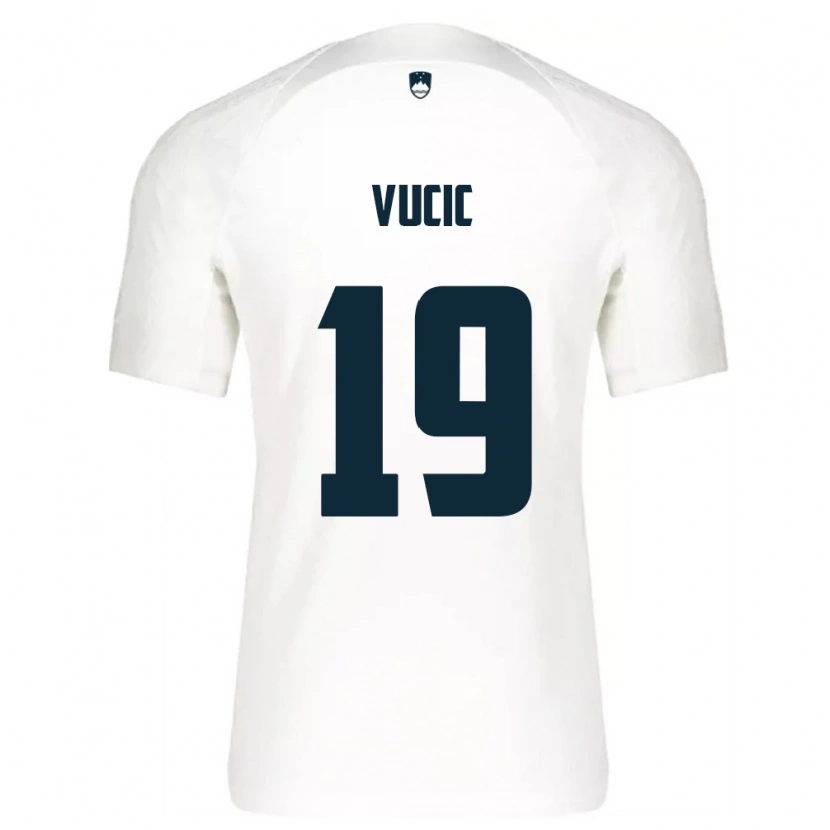 Danxen Men Slovenia Aron Vucic #19 White Blue Home Jersey 26-28 T-Shirt
