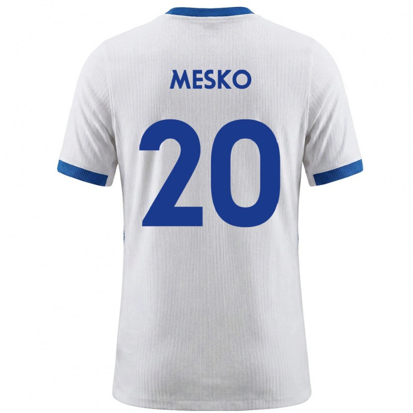 Danxen Men Slovenia Zan Mesko #20 White Blue Home Jersey 26-28 T-Shirt