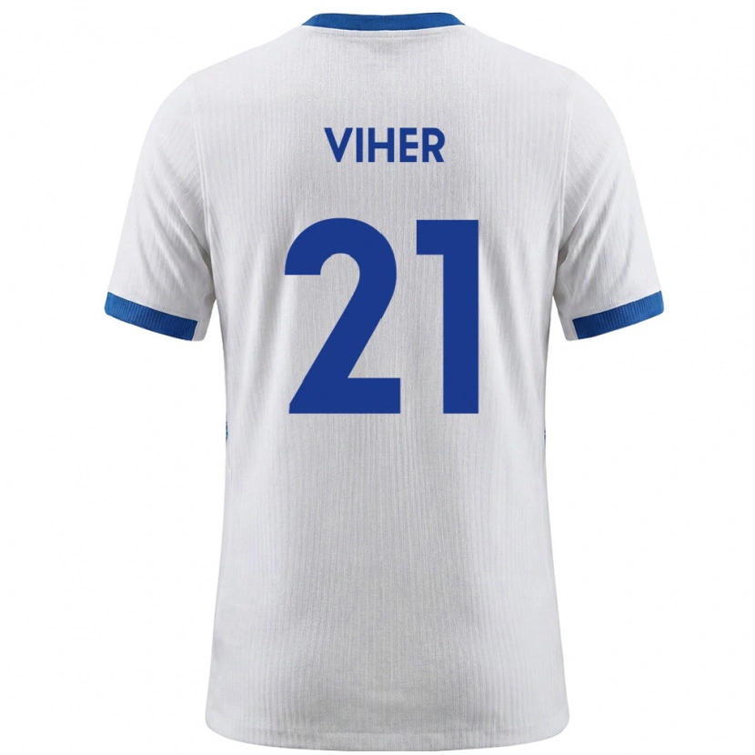 Danxen Men Slovenia Nejc Viher #21 White Blue Home Jersey 26-28 T-Shirt