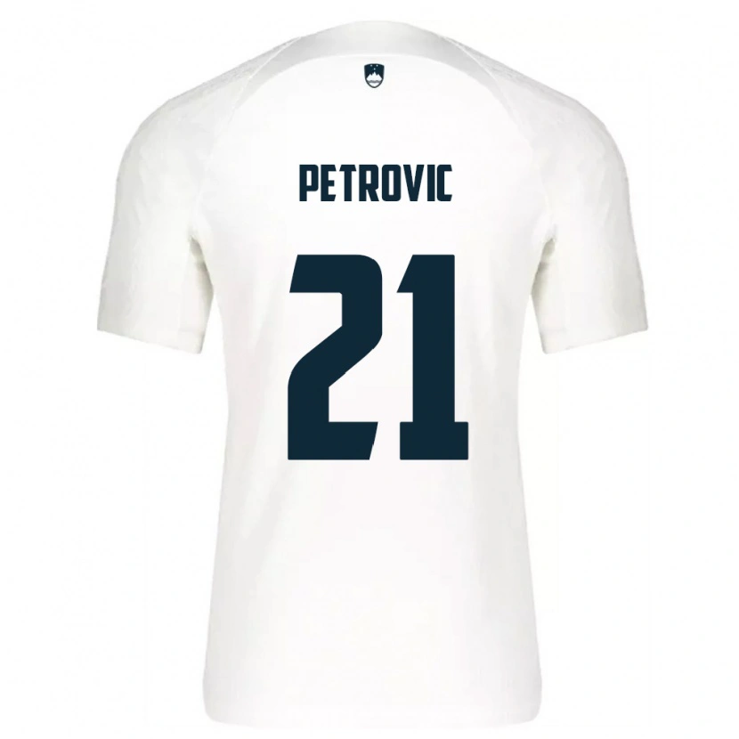 Danxen Men Slovenia Zan Petrovic #21 White Blue Home Jersey 26-28 T-Shirt