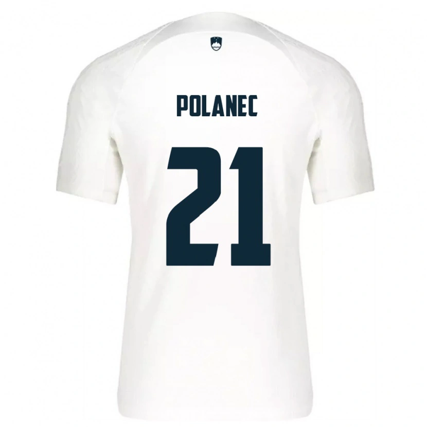 Danxen Men Slovenia Gaj Polanec #21 White Blue Home Jersey 26-28 T-Shirt