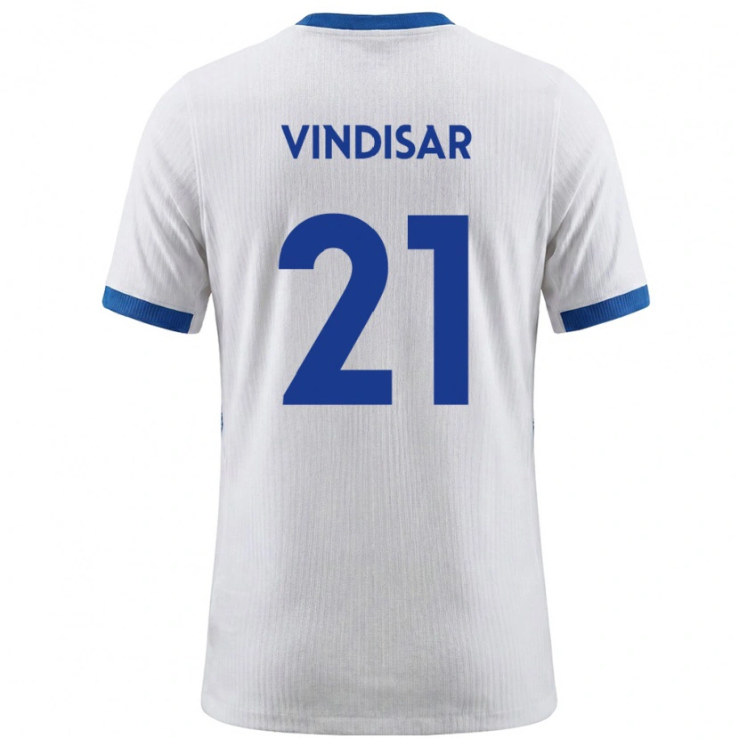 Danxen Men Slovenia Zala Vindišar #21 White Blue Home Jersey 26-28 T-Shirt