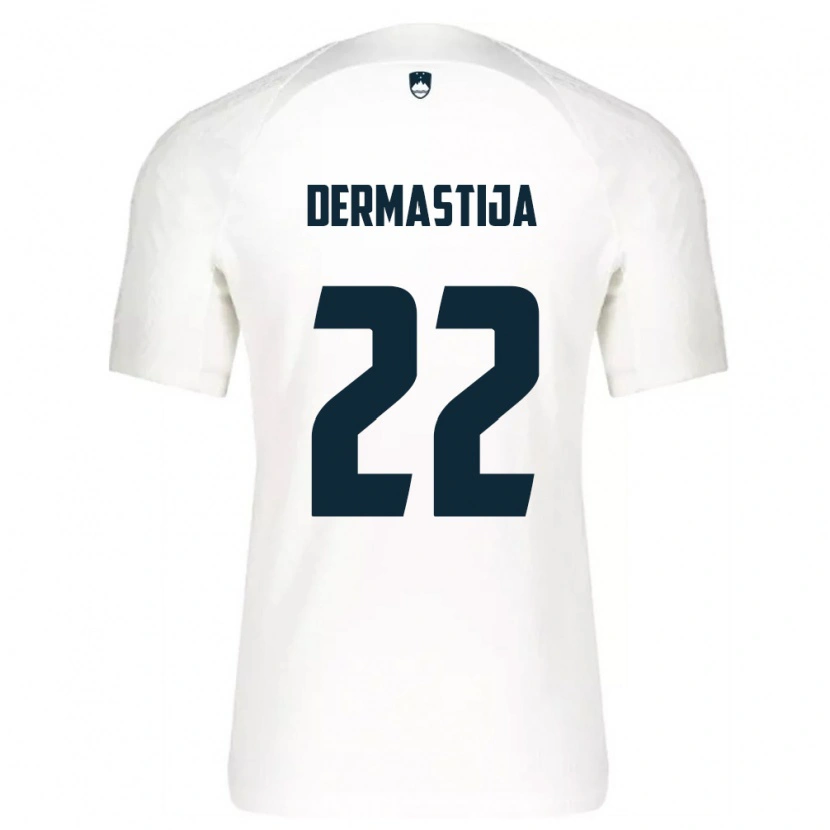 Danxen Men Slovenia Nejc Dermastija #22 White Blue Home Jersey 26-28 T-Shirt