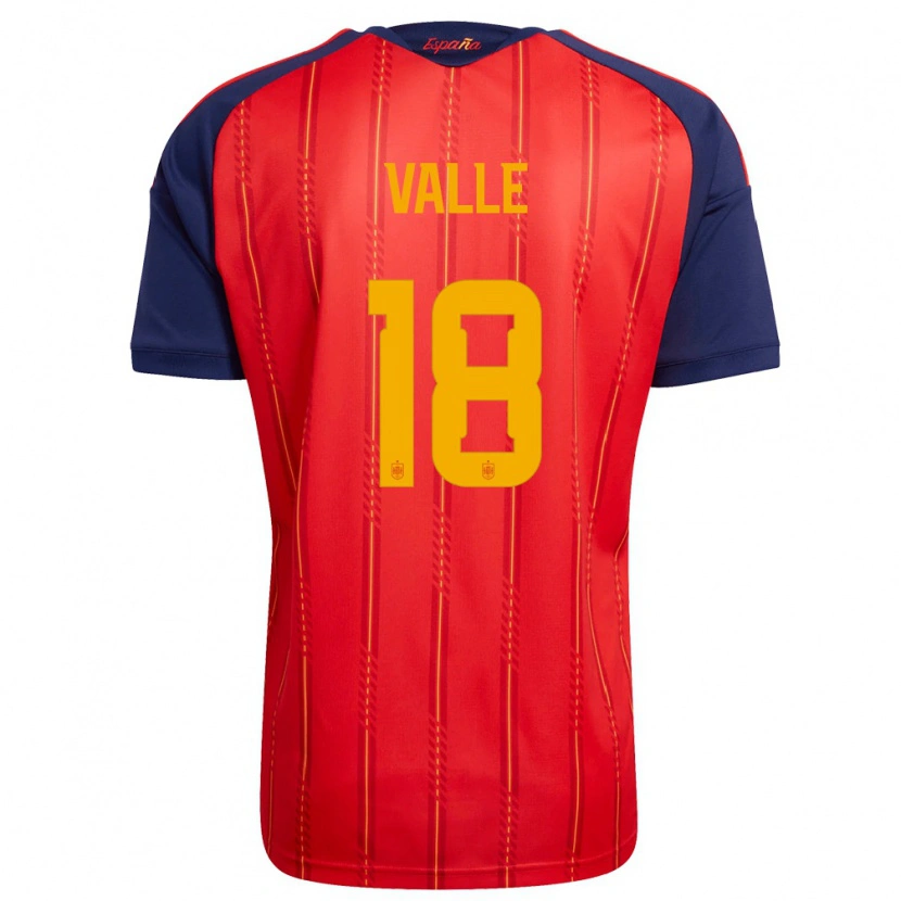 Danxen Men Spain Álex Valle #18 Red Navy Yellow Home Jersey 26-28 T-Shirt