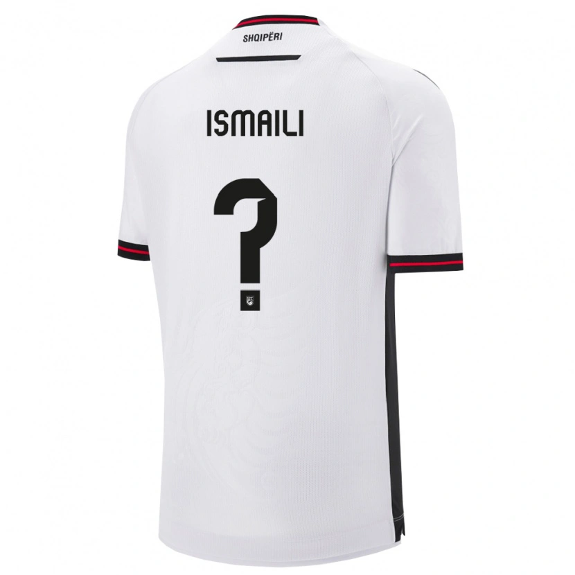 Danxen Men Albania Behar Ismaili #0 White Black Away Jersey 26-28 T-Shirt