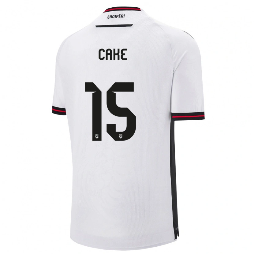Danxen Men Albania Klisman Cake #15 White Black Away Jersey 26-28 T-Shirt