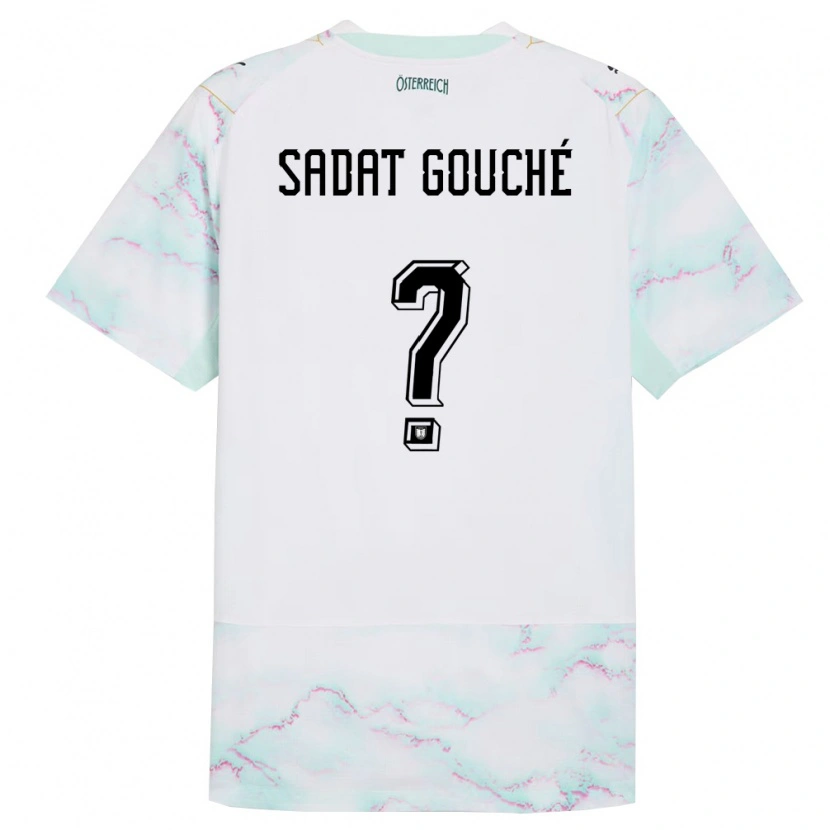 Danxen Men Austria Frederic Sadat Gouché #0 White Green Gold Away Jersey 26-28 T-Shirt