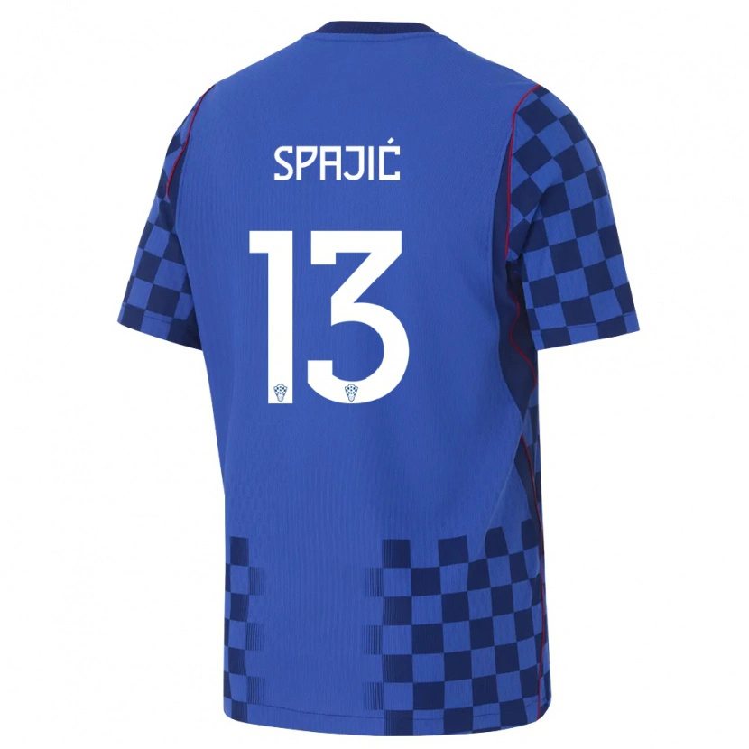 Danxen Men Croatia Helena Spajic #13 Blue Navy Red Away Jersey 26-28 T-Shirt