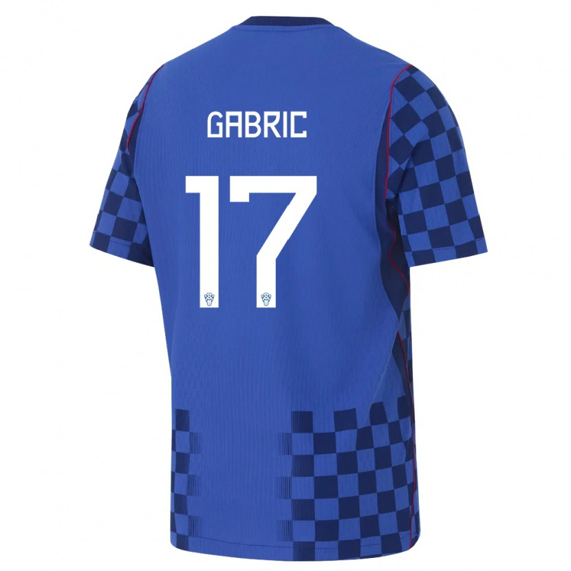 Danxen Men Croatia Roko Gabric #17 Blue Navy Red Away Jersey 26-28 T-Shirt