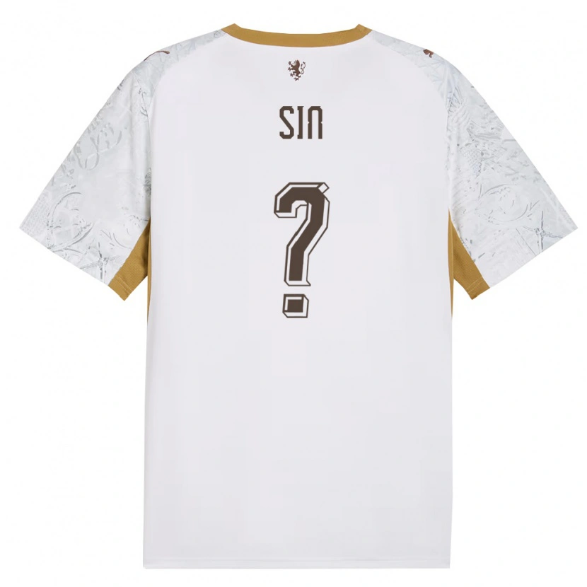 Danxen Men Czech Republic Matej Sin #0 Off-White Gold Gray Away Jersey 26-28 T-Shirt