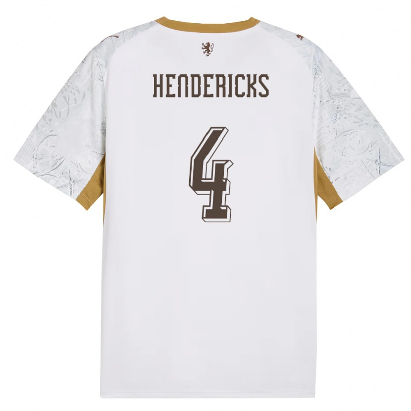 Danxen Men Czech Republic Milan Hendericks #4 Off-White Gold Gray Away Jersey 26-28 T-Shirt