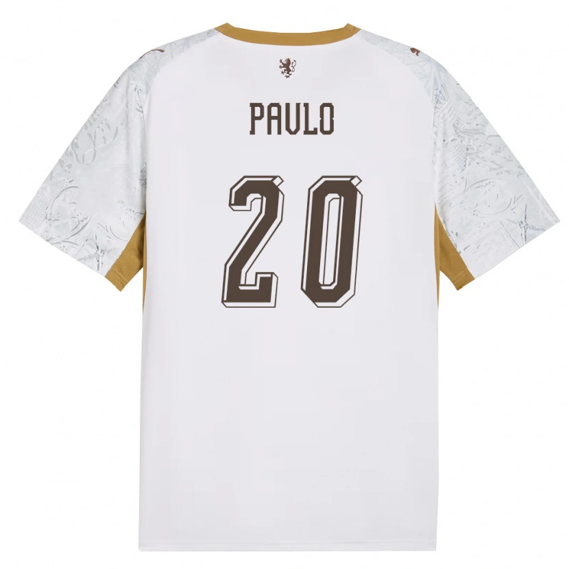 Danxen Men Czech Republic Simon Pavlo #20 Off-White Gold Gray Away Jersey 26-28 T-Shirt