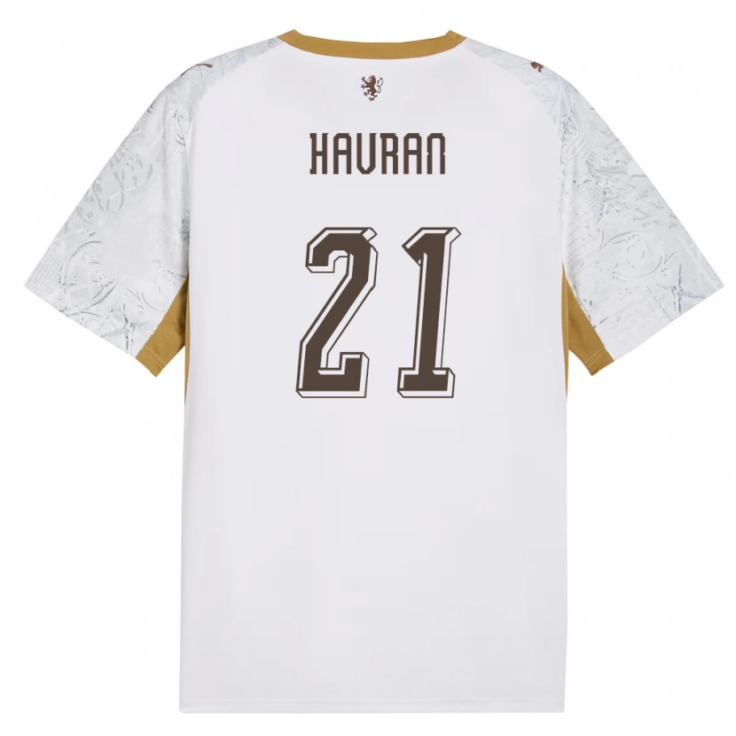 Danxen Men Czech Republic Marek Havran #21 Off-White Gold Gray Away Jersey 26-28 T-Shirt