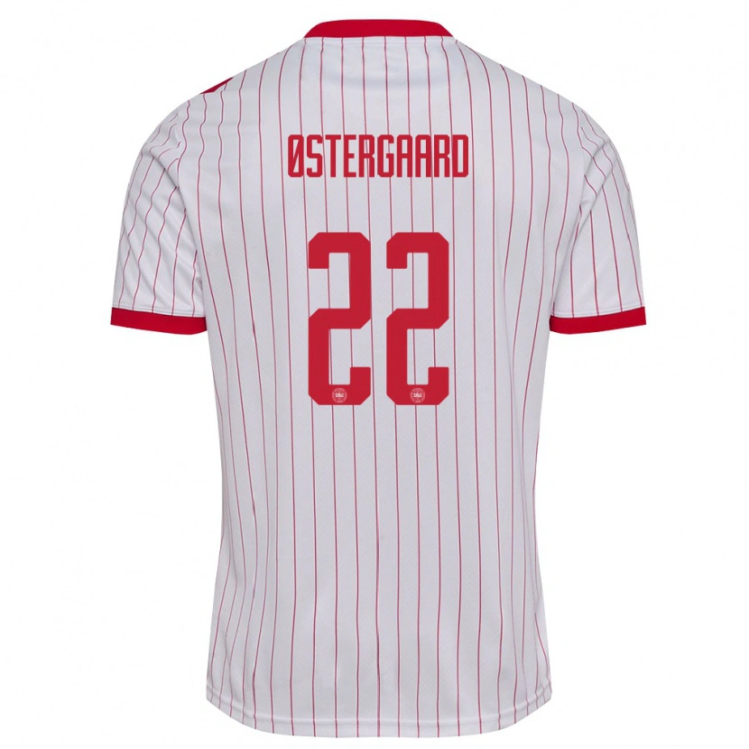 Danxen Men Denmark Maja Bay Ostergaard #22 White Red Away Jersey 26-28 T-Shirt