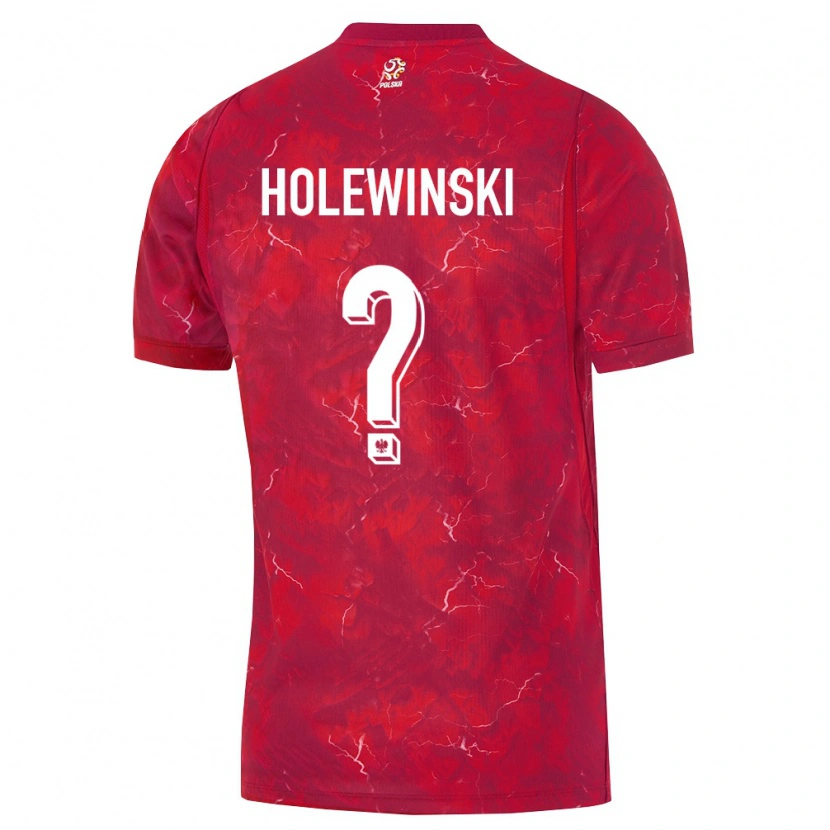 Danxen Men Poland Axel Holewinski #0 Red White Away Jersey 26-28 T-Shirt