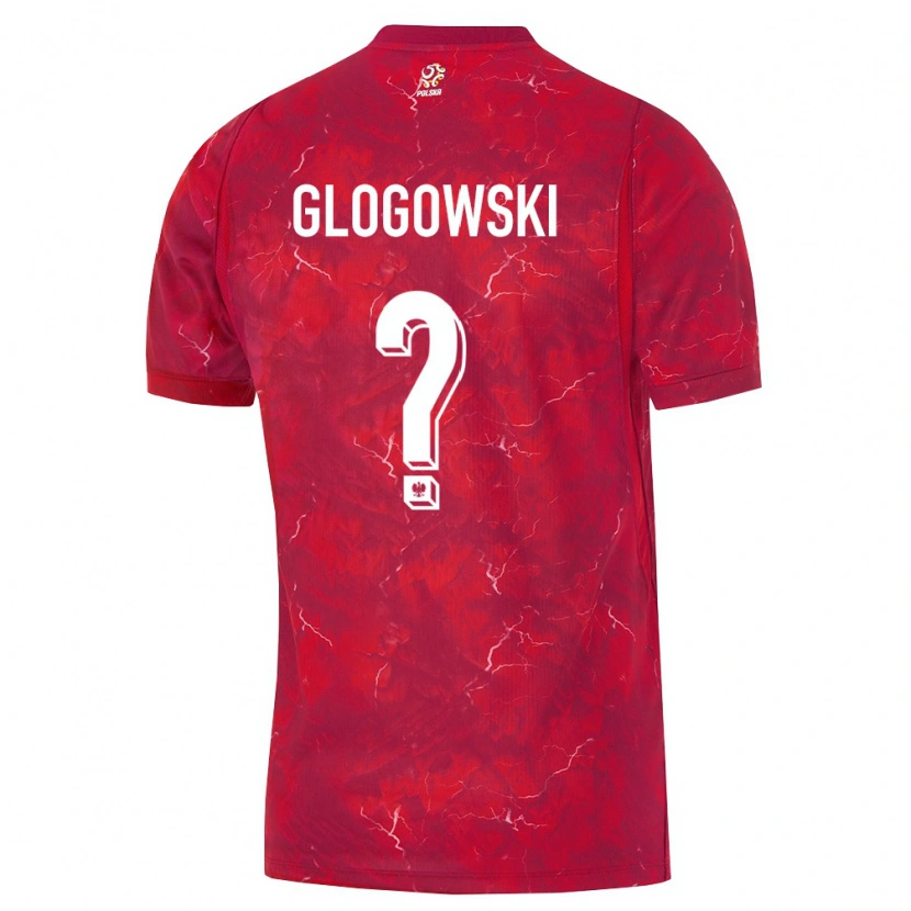 Danxen Men Poland Kamil Głogowski #0 Red White Away Jersey 26-28 T-Shirt